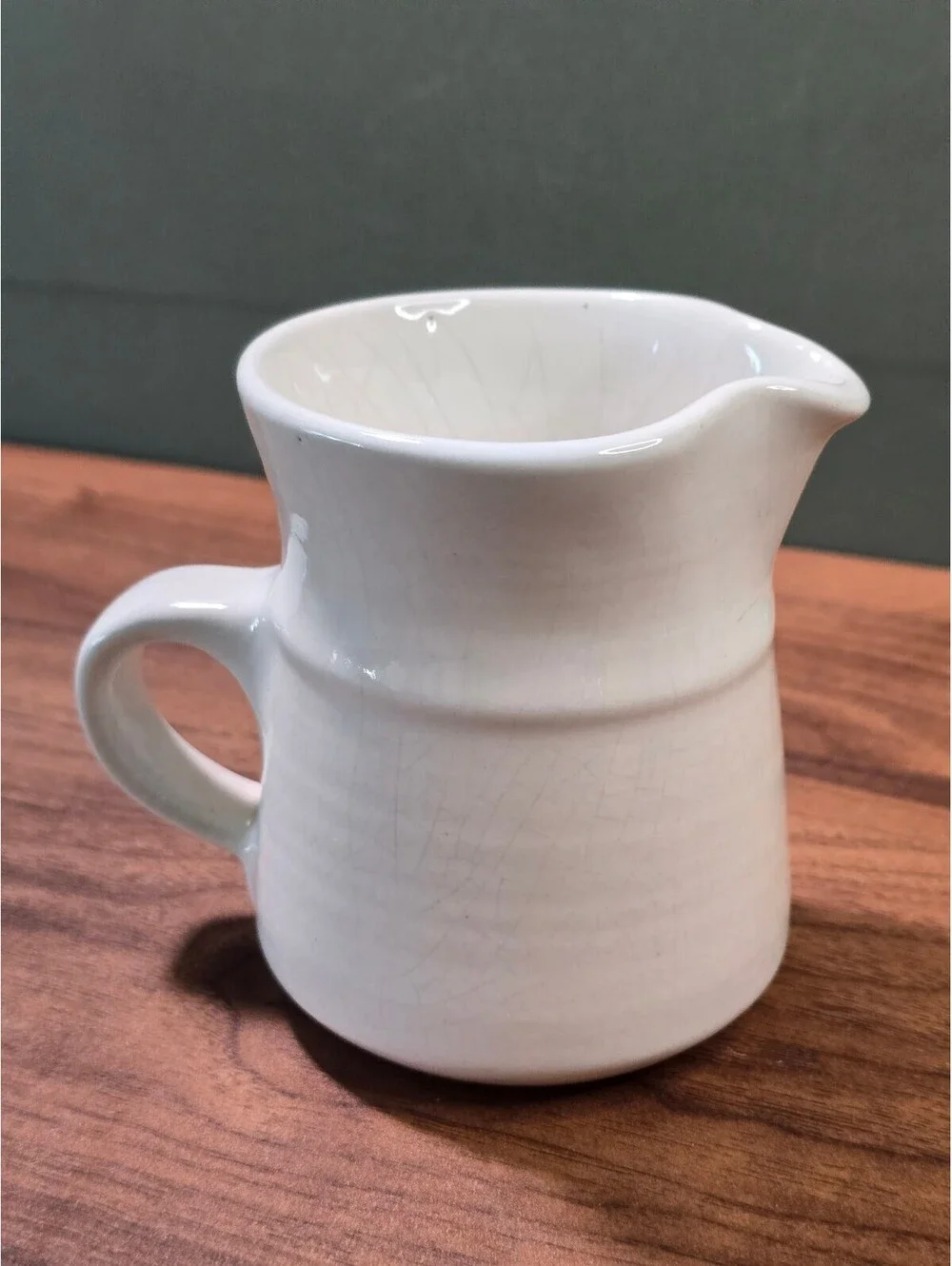 Vintage Metlox California Pottery White Ceramic Creamer Pitcher